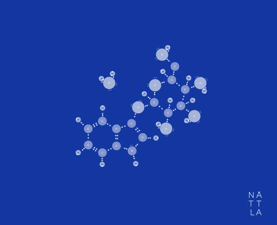 Indican and water molecule being hydrolysed.